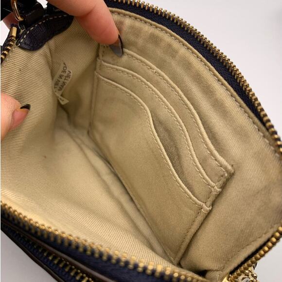 COACH Navy Wristlet - Picture 6 of 8